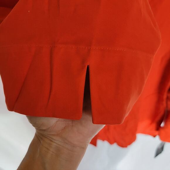 Y2K Vintage Sag Harbor Gauva Red Orange 100% Silk Button-Up Shirt Size 18 NWT - Picture 8 of 13